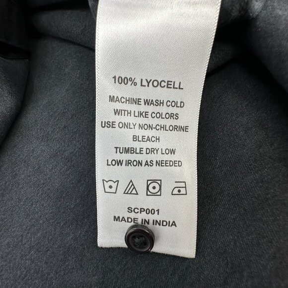 Quince Vintage Wash Tencel Camp Shirt Black sz S NWT Button Front Top - Picture 4 of 5